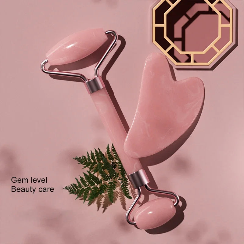 Pink Jade Roller Set